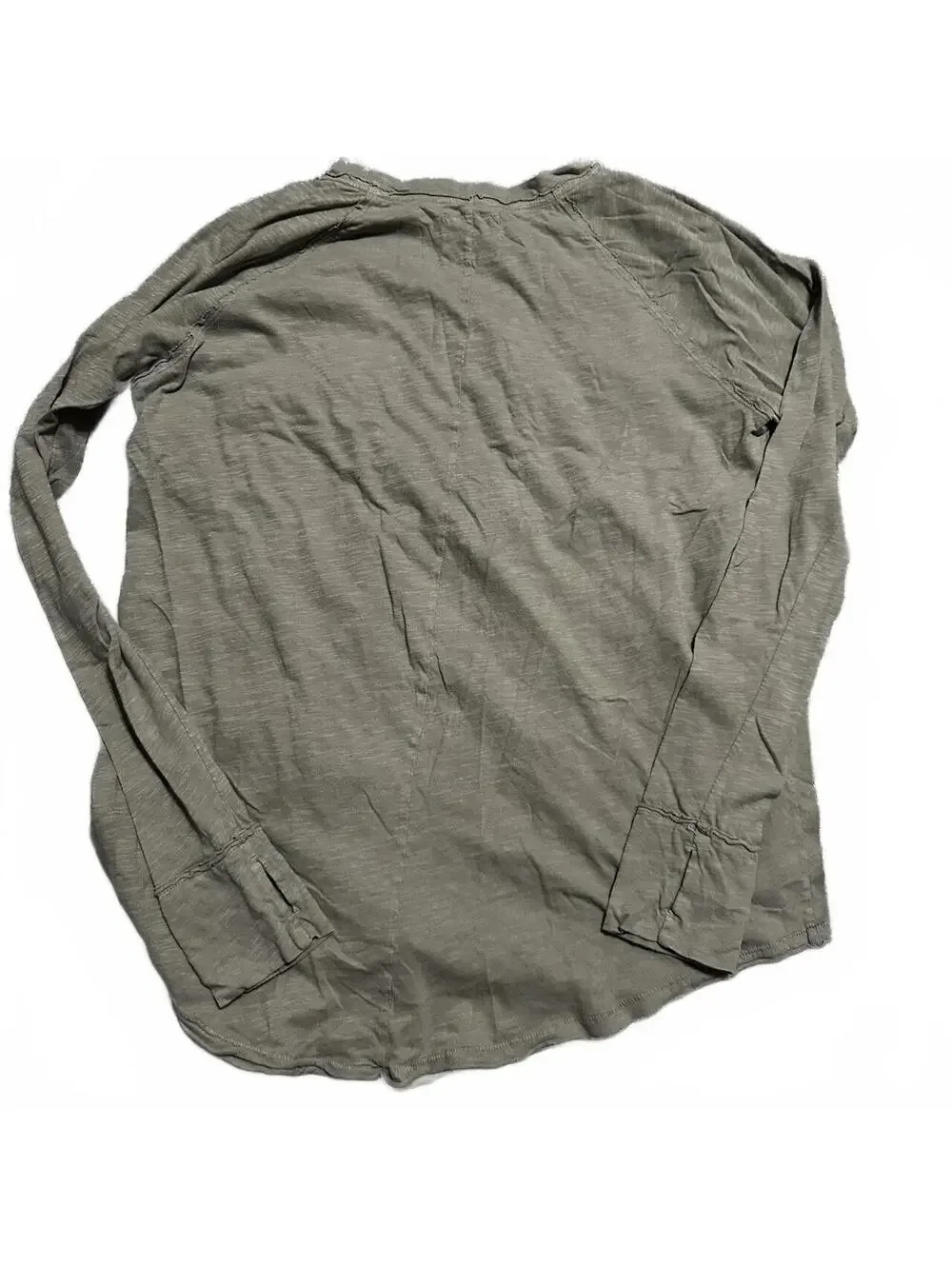Women’s Free People Khaki Green Long Sleeve Basic Top Size  L